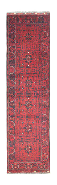 Afghan Teppich - Kunduz 302 x 78 cm - rot