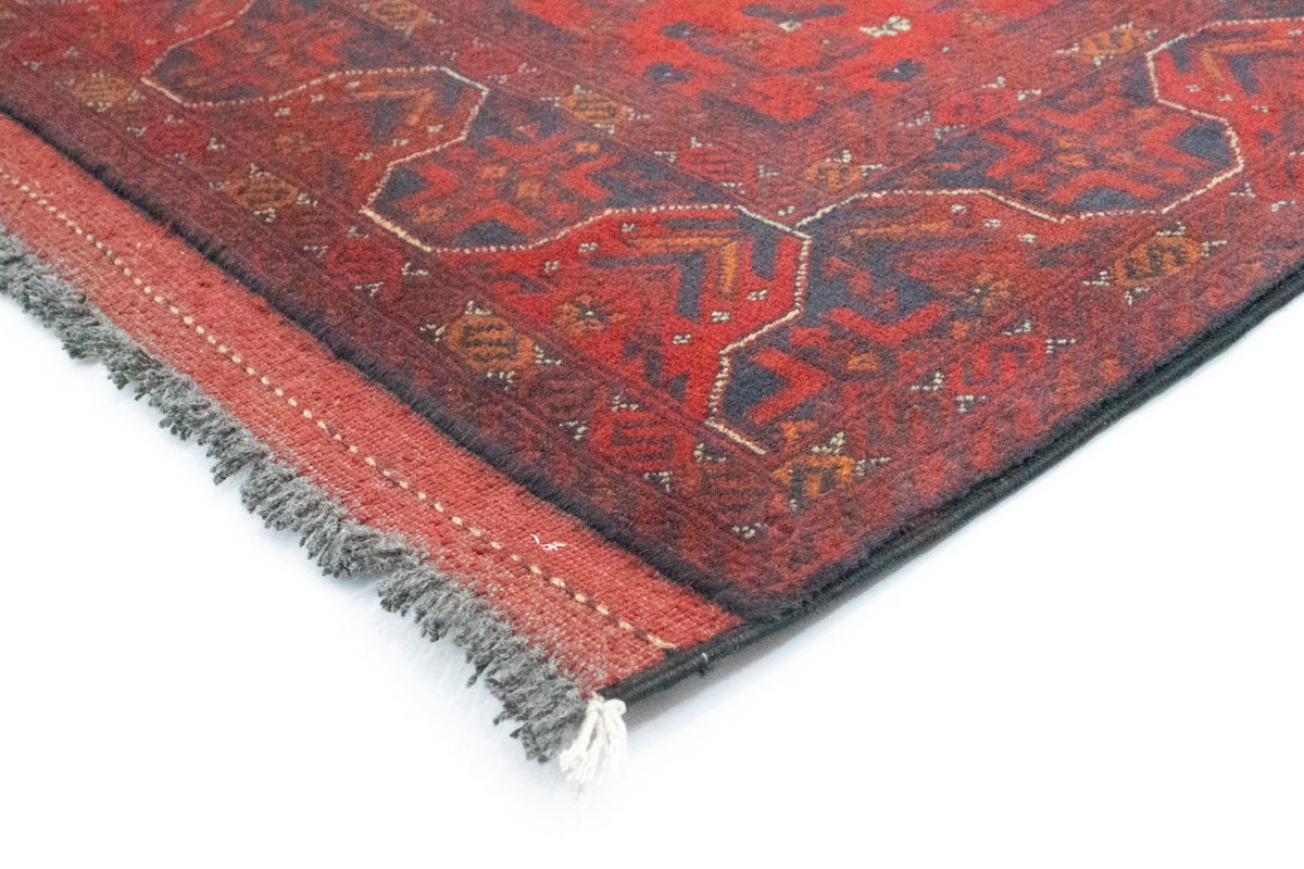 Afghan Teppich - Kunduz 297 x 74 cm - rot