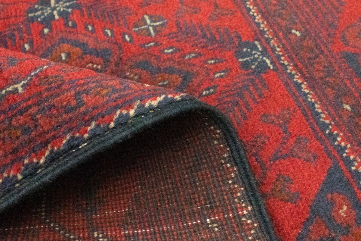 Afghan Teppich - Kunduz 123 x 75 cm - dunkelrot