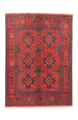 Afghan Teppich - Kunduz 142 x 103 cm - rot