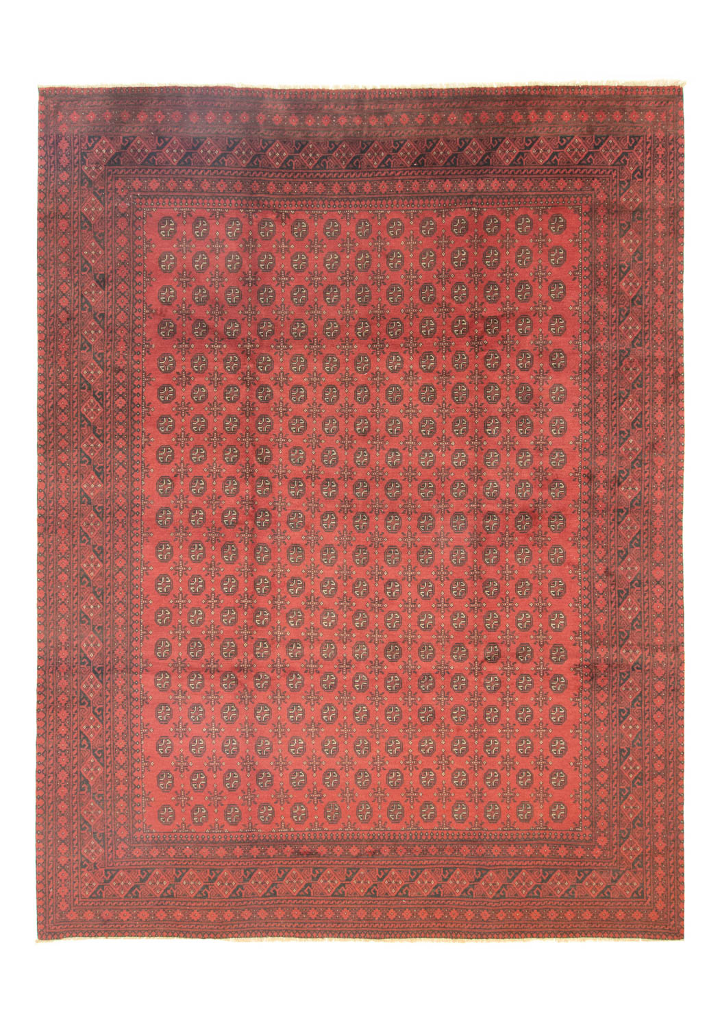Afghan Teppich - Filpa 391 x 299 cm - dunkelrot