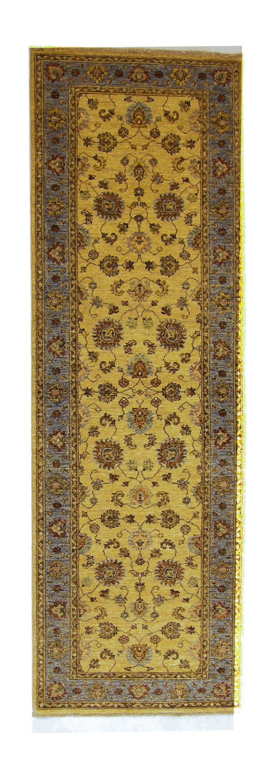 Ziegler Teppich 250 x 80 cm - senfgelb