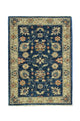 Ziegler Teppich 84 x 62 cm - dunkelblau