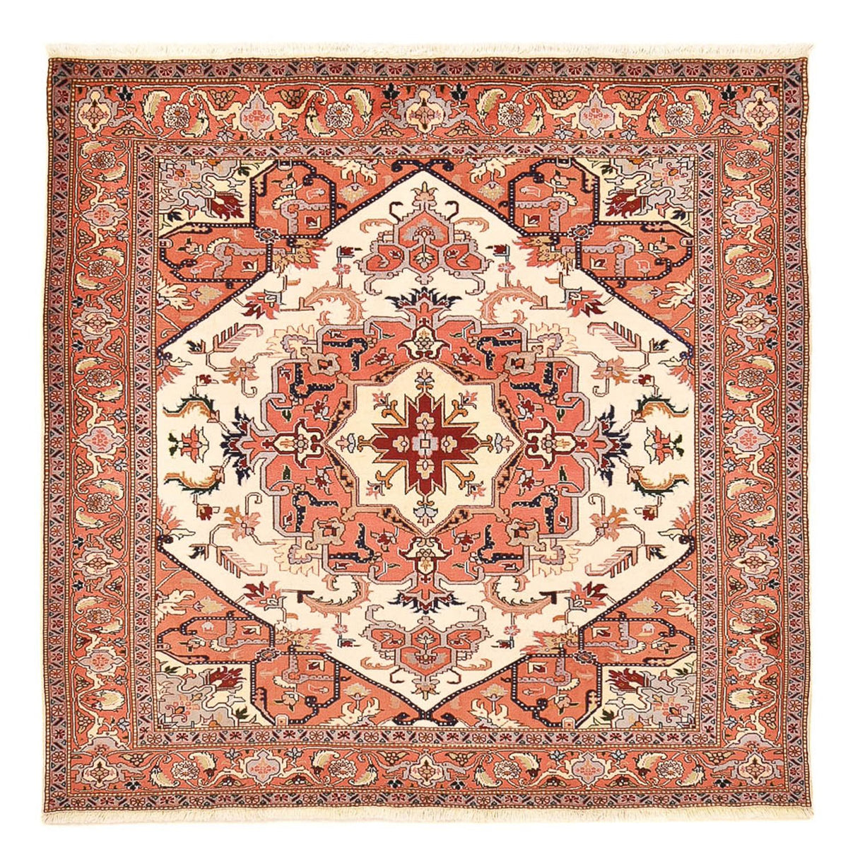 Perserteppich - Täbriz - Royal quadratisch  - 207 x 205 cm - creme