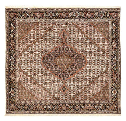 Perserteppich - Täbriz - Royal quadratisch  - 206 x 202 cm - hellbraun