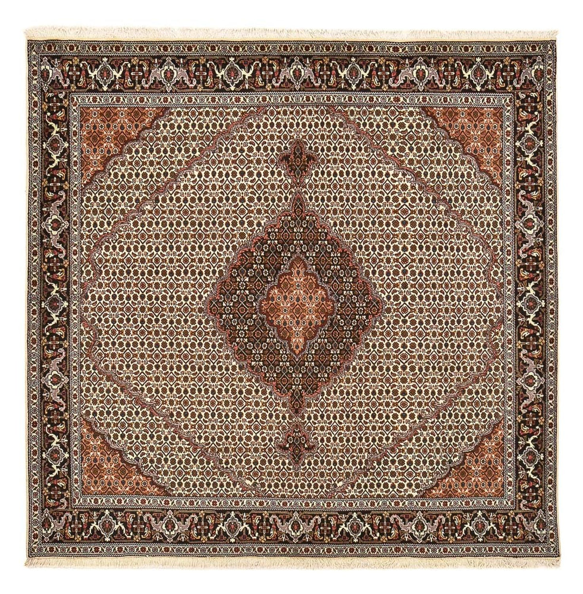 Perserteppich - Täbriz - Royal quadratisch  - 208 x 200 cm - sand