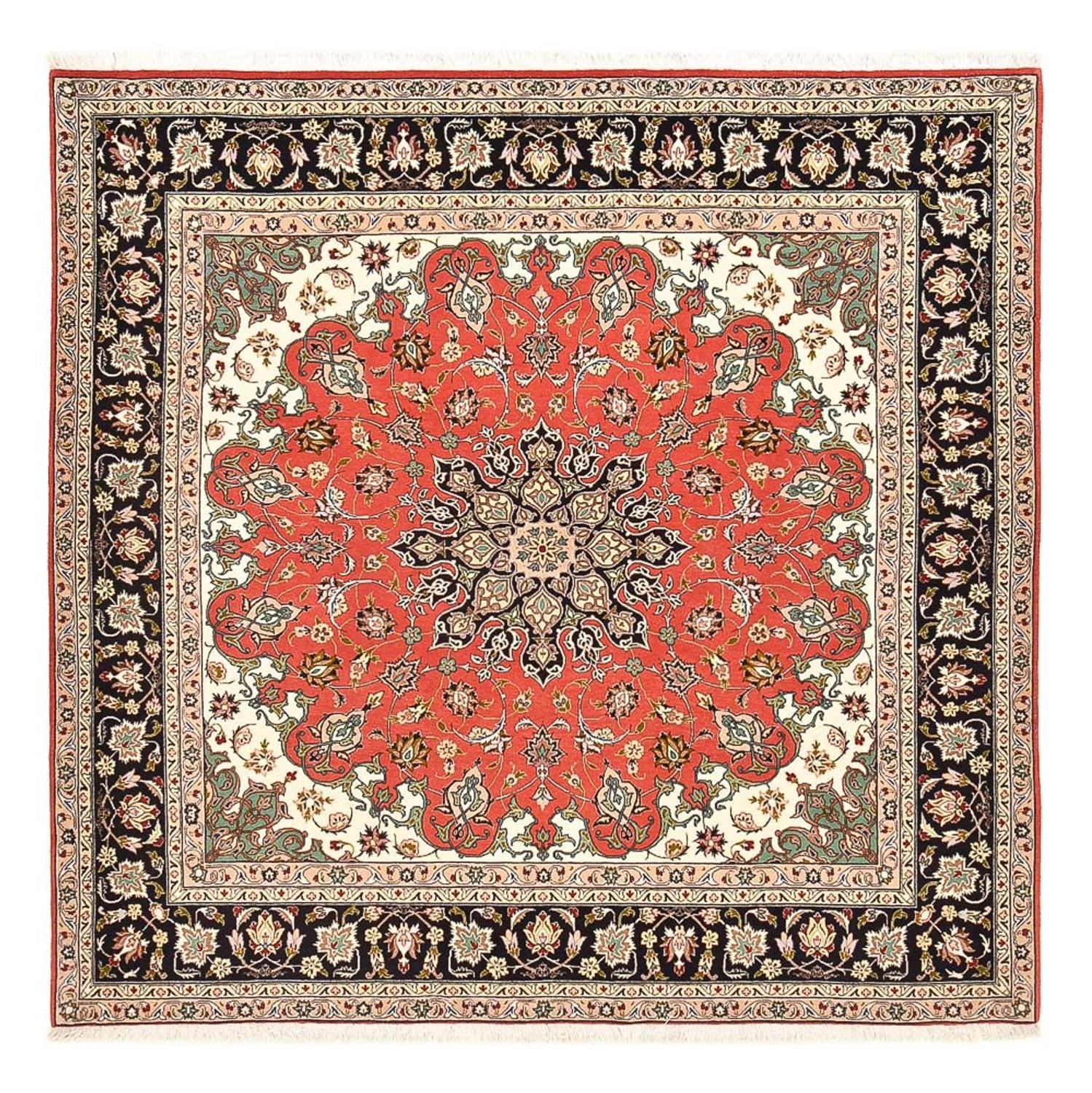 Perserteppich - Täbriz - Royal quadratisch  - 204 x 200 cm - rot