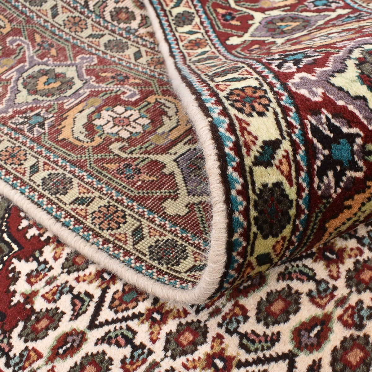 Perserteppich - Täbriz - Royal quadratisch  - 199 x 198 cm - hellbraun