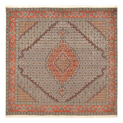 Täbriz - 40 Raj Teppich 200x200cm - Perserteppich - sand