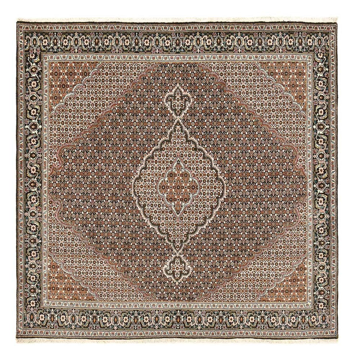 Perserteppich - Täbriz - Royal quadratisch  - 208 x 204 cm - braun