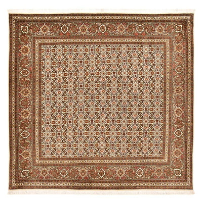 Perserteppich - Täbriz - Royal quadratisch  - 200 x 199 cm - dunkelbeige