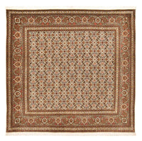 Perserteppich - Täbriz - Royal quadratisch  - 200 x 199 cm - dunkelbeige