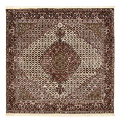 Täbriz - 40 Raj Teppich 200x201cm - Perserteppich - hellbraun