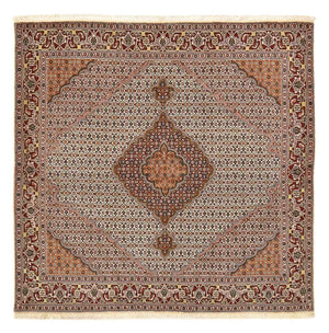 Perserteppich - Täbriz - Royal quadratisch  - 202 x 198 cm - hellbraun