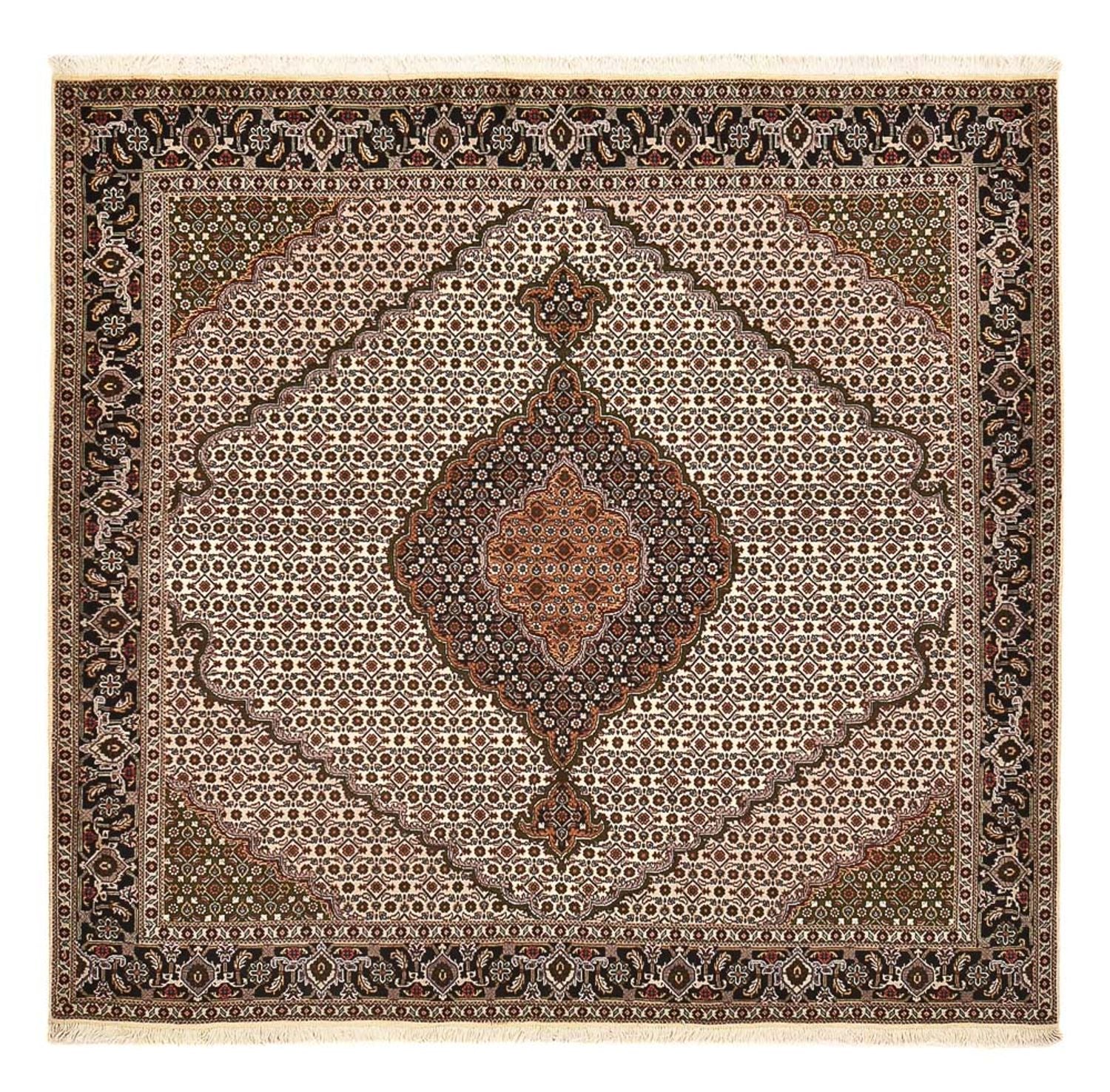 Perserteppich - Täbriz - Royal quadratisch  - 204 x 200 cm - hellbraun