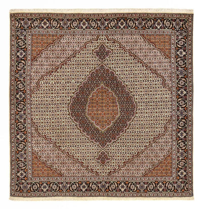 Täbriz - 40 Raj Teppich 200x210cm - Perserteppich - hellbraun