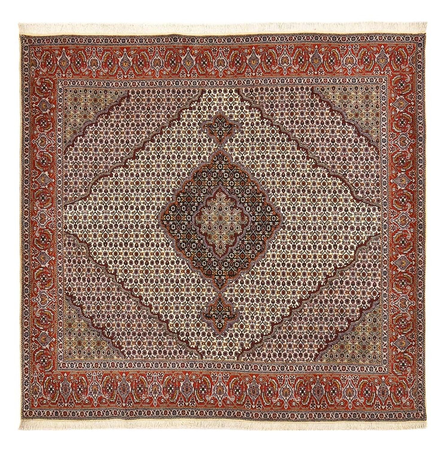 Perserteppich - Täbriz - Royal quadratisch  - 205 x 193 cm - braun