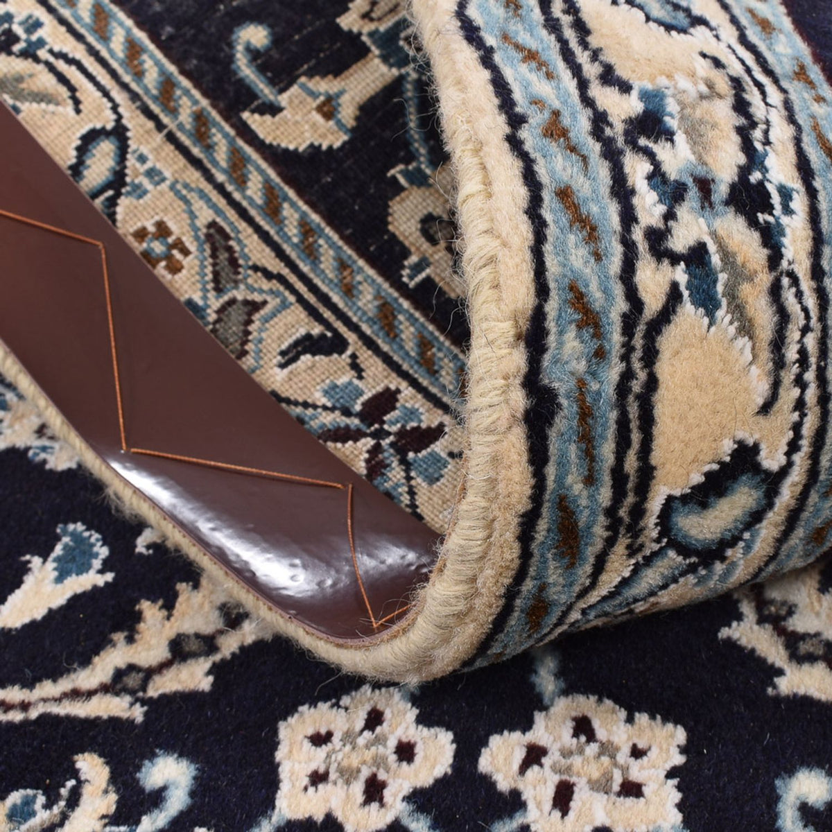 Läufer Perser - Nain - Royal - 203 x 62 cm - dunkelblau