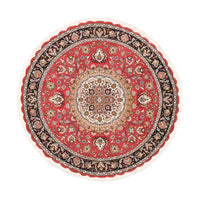 Perserteppich - Täbriz - Royal rund  - 150 x 150 cm - rot