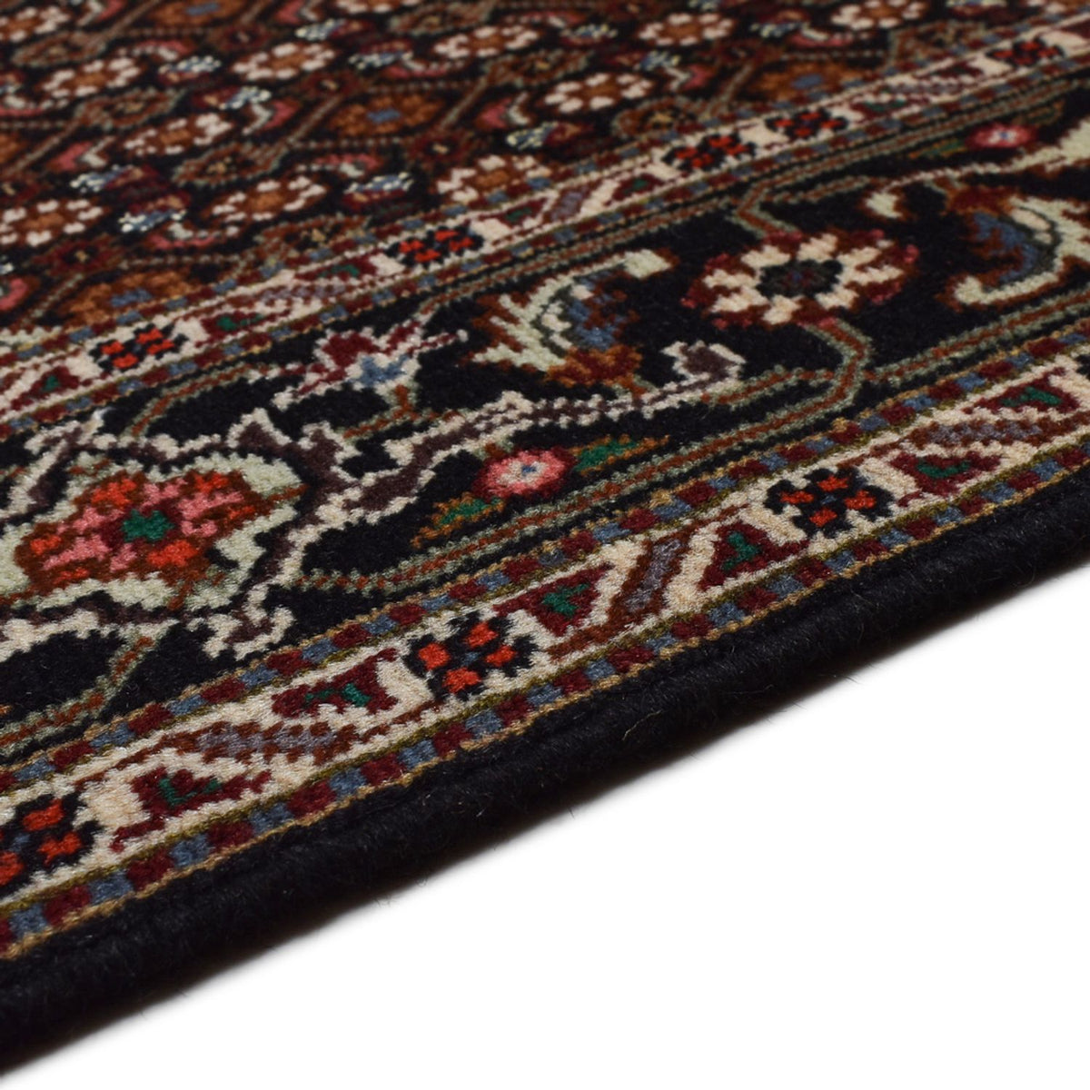 Täbriz - 40 Raj Teppich 150x204cm - Perserteppich - dunkelbraun