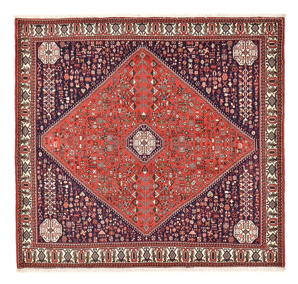Perserteppich - Nomadic quadratisch  - 208 x 199 cm - rot