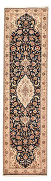 Täbriz - 50 Raj Teppich 83x310cm - Perserteppich - Läufer / Dunkelblau / 83 x 310 cm Läufer