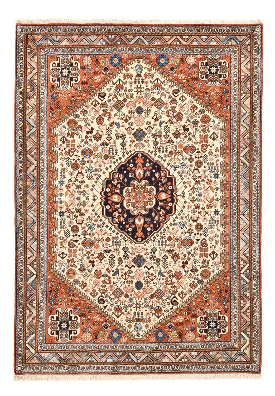Gabbeh Teppich - Kaschkuli Perser - 209 x 150 cm - beige