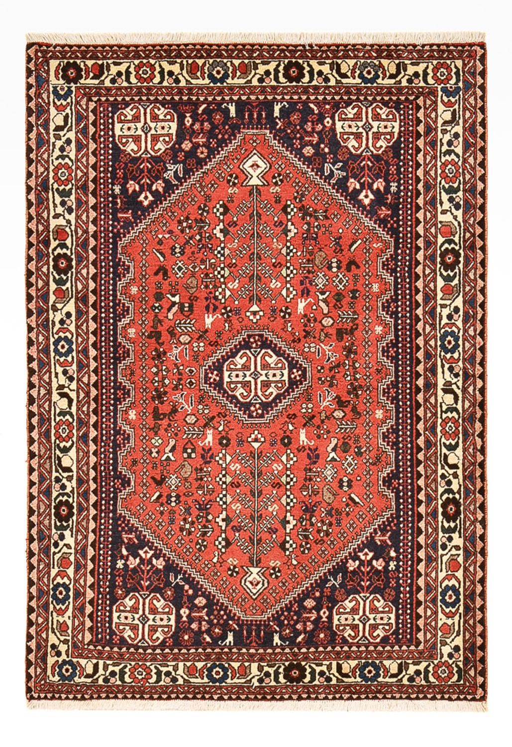 Perserteppich - Nomadic - 153 x 104 cm - rot