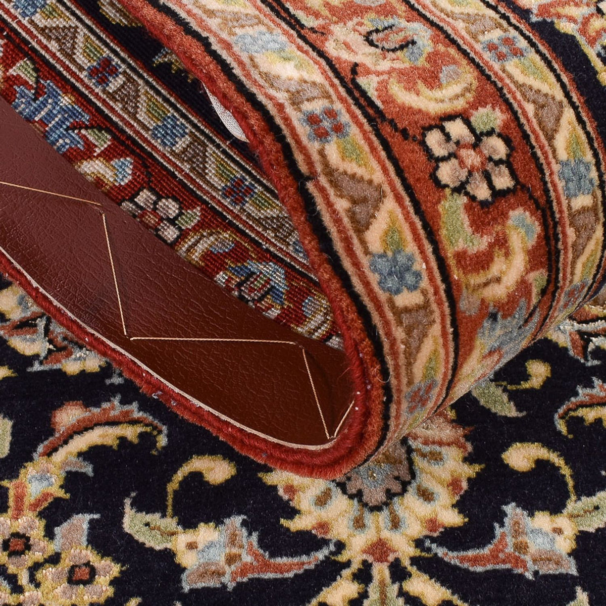 Läufer Perser - Ghom - Royal - 200 x 50 cm - dunkelbeige