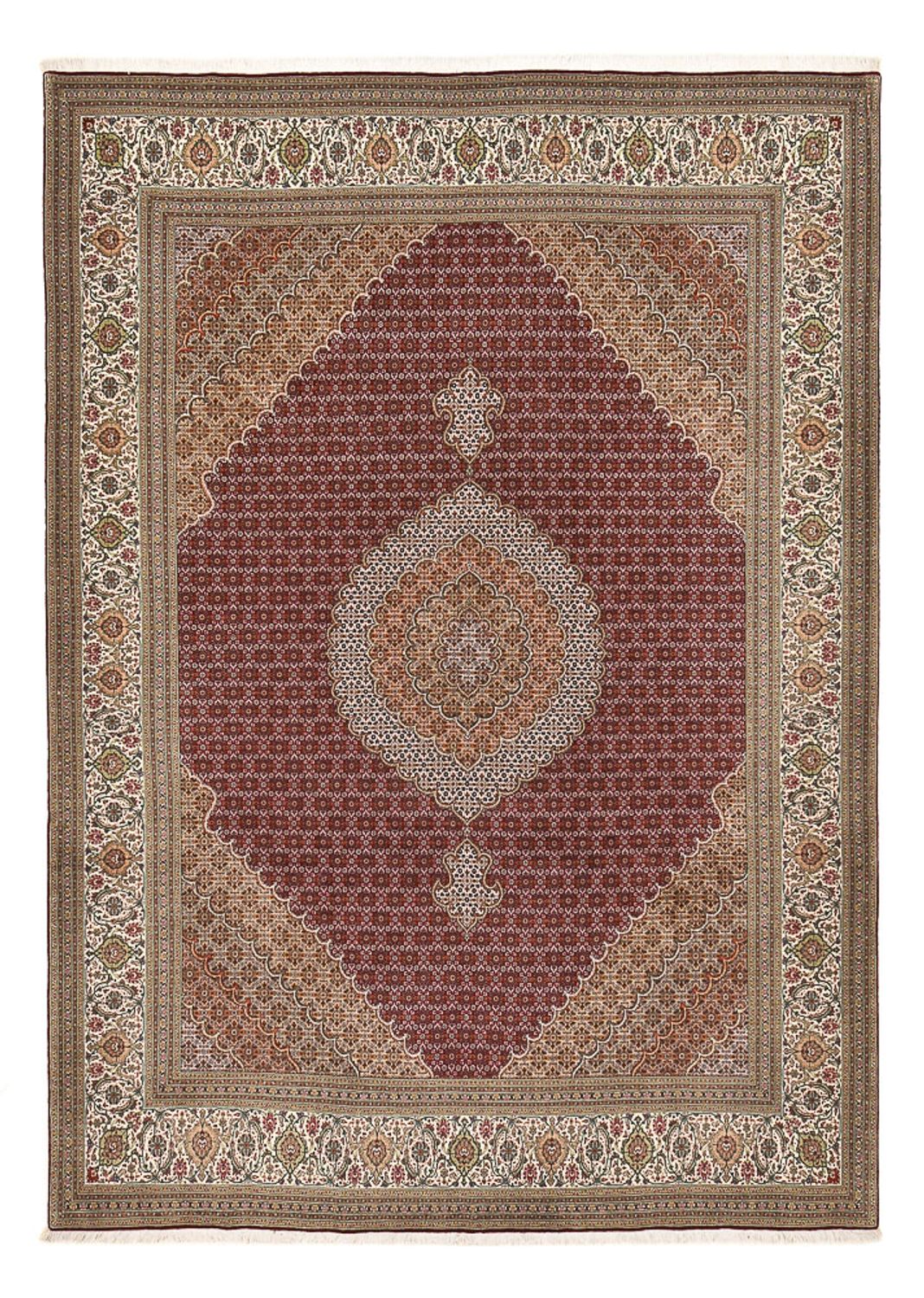 Perserteppich - Täbriz - Royal - 351 x 250 cm - bordeauxrot
