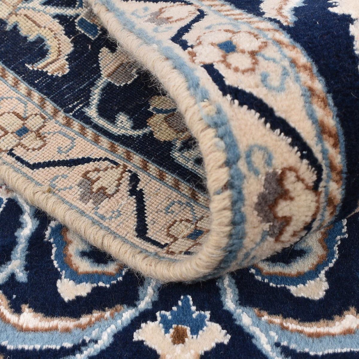 Läufer Perser - Nain - Royal - 185 x 56 cm - dunkelblau