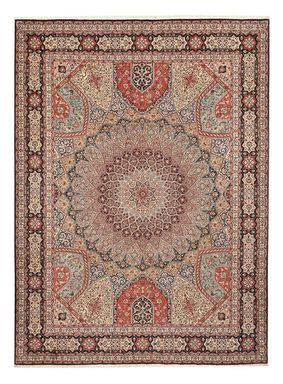 Täbriz - 50 Raj Teppich 303x400cm - Perserteppich - dunkelbeige