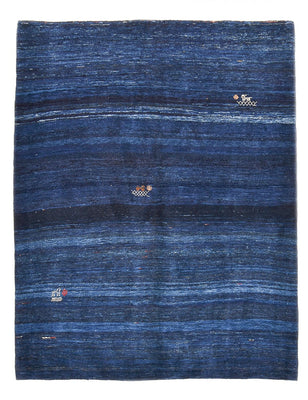 Gabbeh Teppich - Loribaft Perser - 195 x 158 cm - dunkelblau