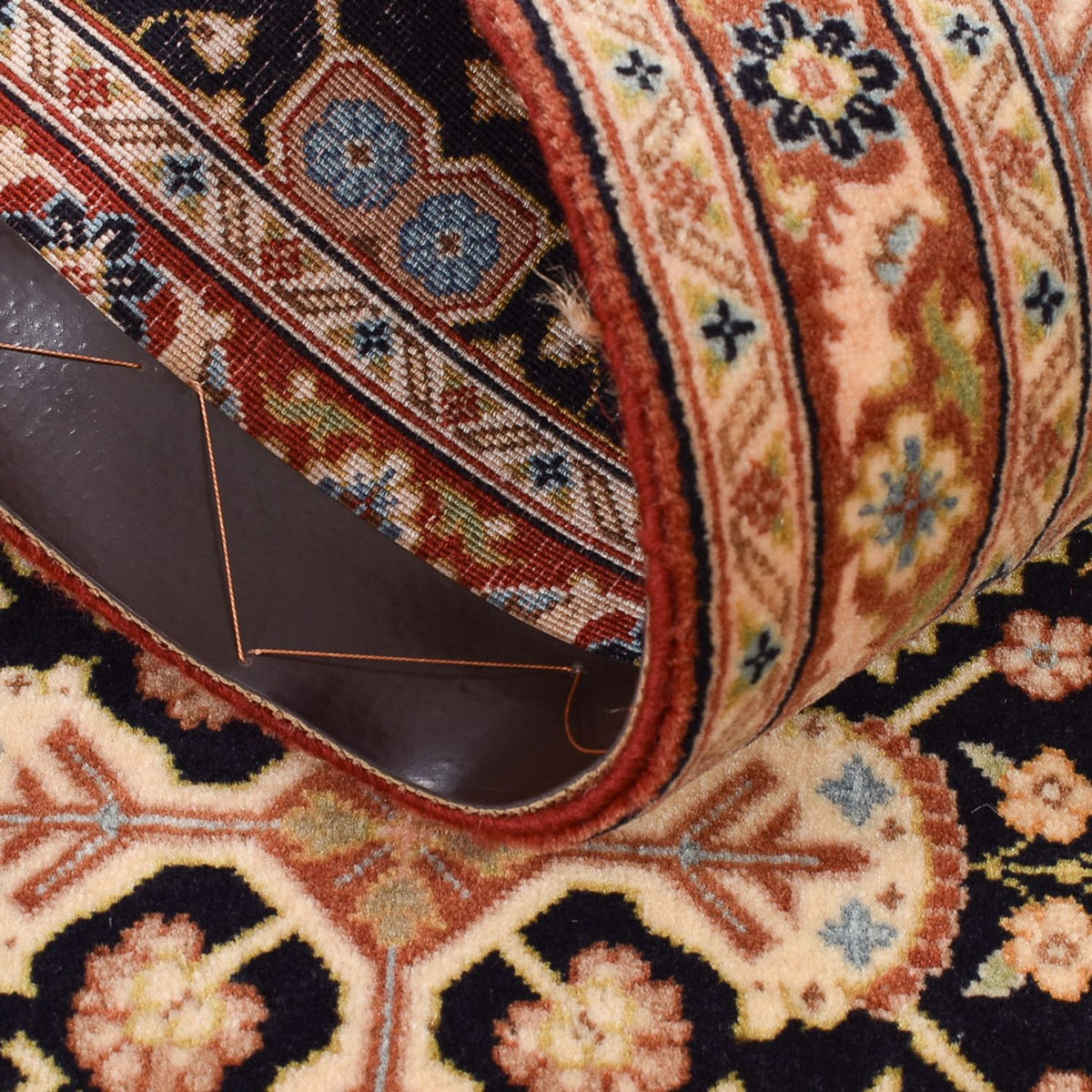 Läufer Perser - Ghom - Royal - 200 x 51 cm - dunkelbeige