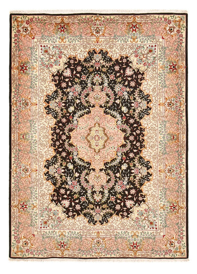 Täbriz - 50 Raj Teppich 151x210cm - Perserteppich - dunkelblau