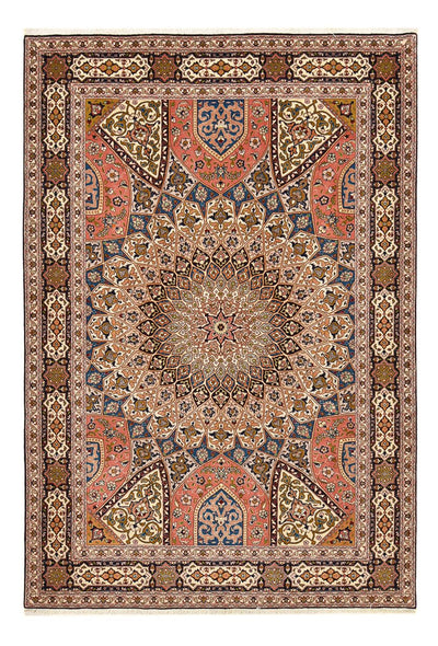 Täbriz - 50 Raj Teppich 170x250cm - Perserteppich - dunkelbeige