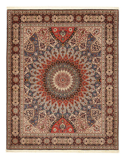 Täbriz - 50 Raj Teppich 205x255cm - Perserteppich - dunkelbeige