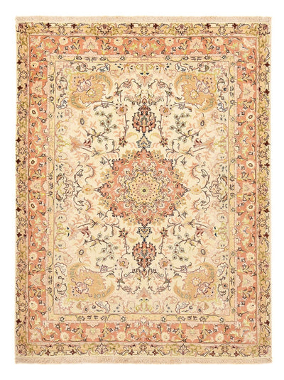 Täbriz - 50 Raj Teppich 153x210cm - Perserteppich - hellbeige