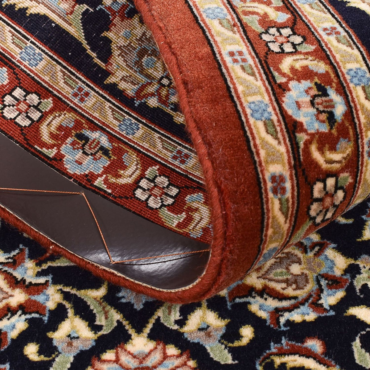 Läufer Perser - Ghom - Royal - 196 x 54 cm - dunkelblau