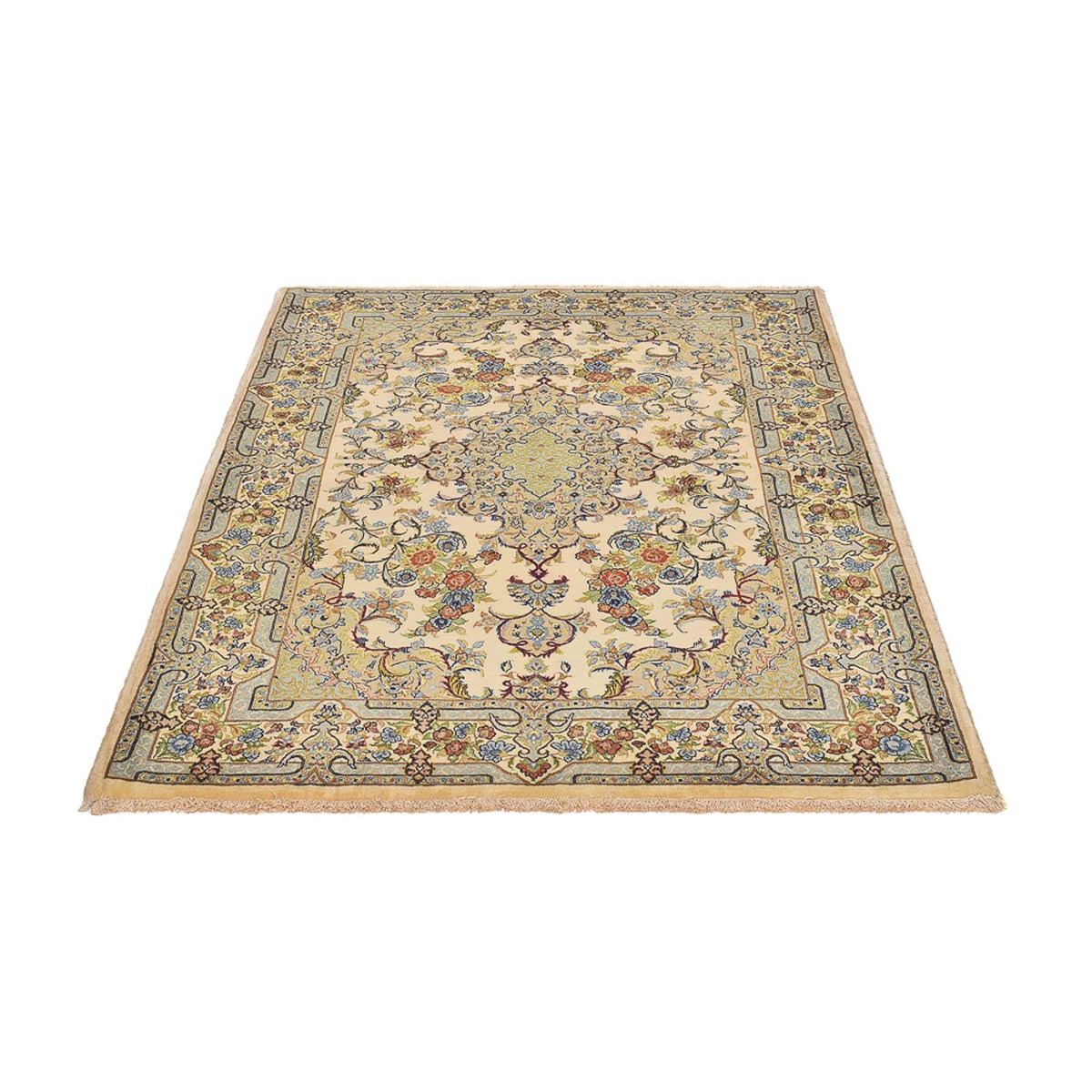 Perserteppich - Ghom - Royal - 211 x 130 cm - hellbeige