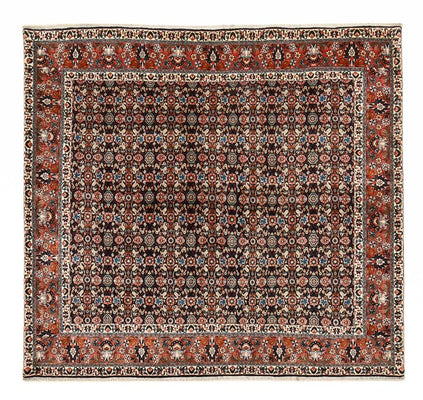 Perserteppich - Bidjar quadratisch  - 254 x 243 cm - dunkelrot