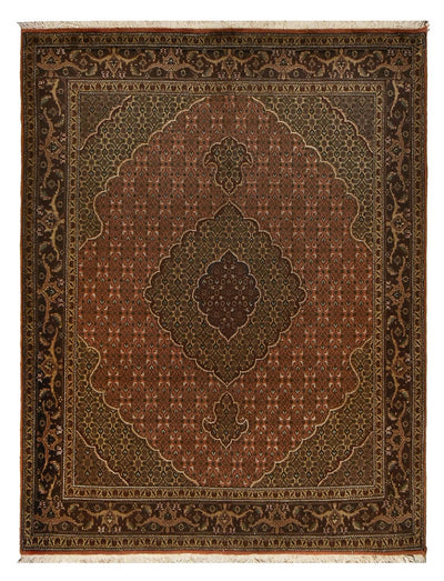 Täbriz - 40 Raj Teppich 152x198cm - Perserteppich - hellrot