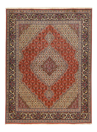 Täbriz - 40 Raj Teppich 149x198cm - Perserteppich - rot