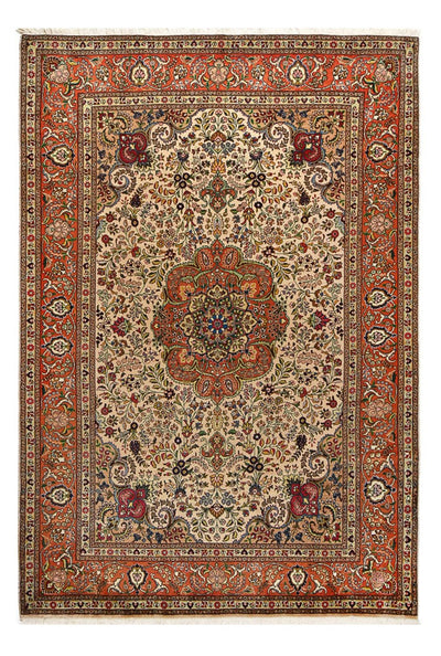 Täbriz - 40 Raj Teppich 195x290cm - Perserteppich - sand