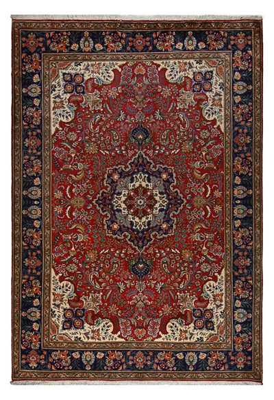 Täbriz Teppich 203x290cm - Perserteppich - bordeauxrot