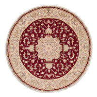 Perserteppich - Täbriz - Royal rund  - 245 x 245 cm - rot