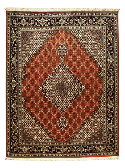Täbriz - 40 Raj Teppich 153x194cm - Perserteppich - rot