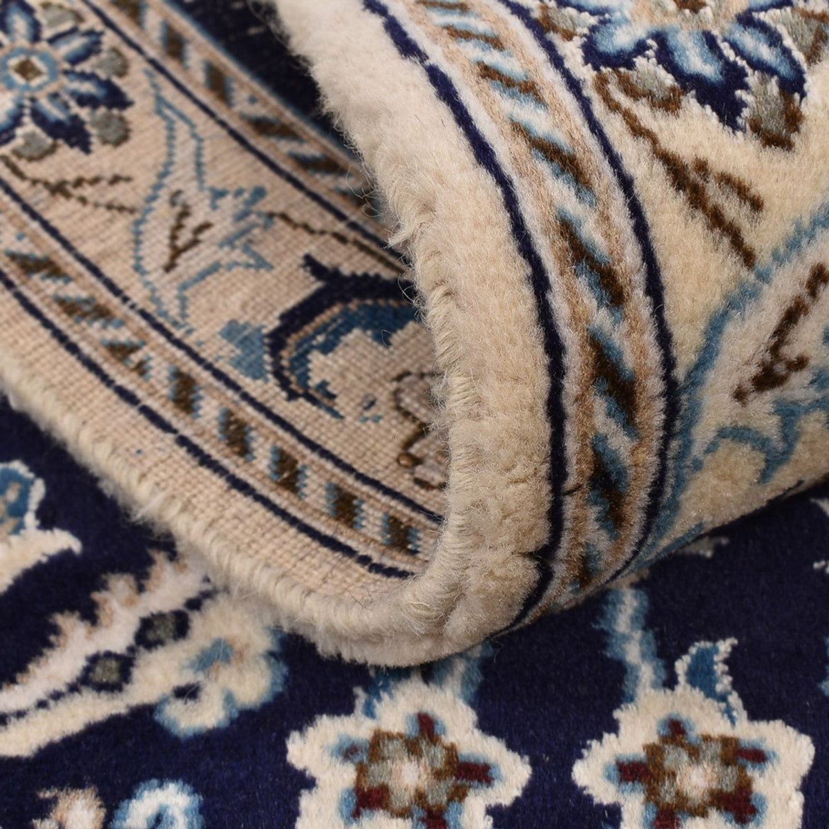 Läufer Perser - Nain - Royal - 197 x 61 cm - dunkelblau