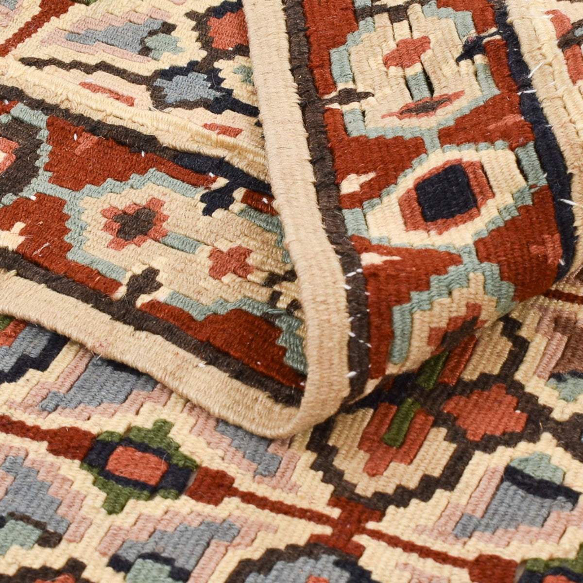 Kelim Teppich - Oriental - 135 x 100 cm - mehrfarbig