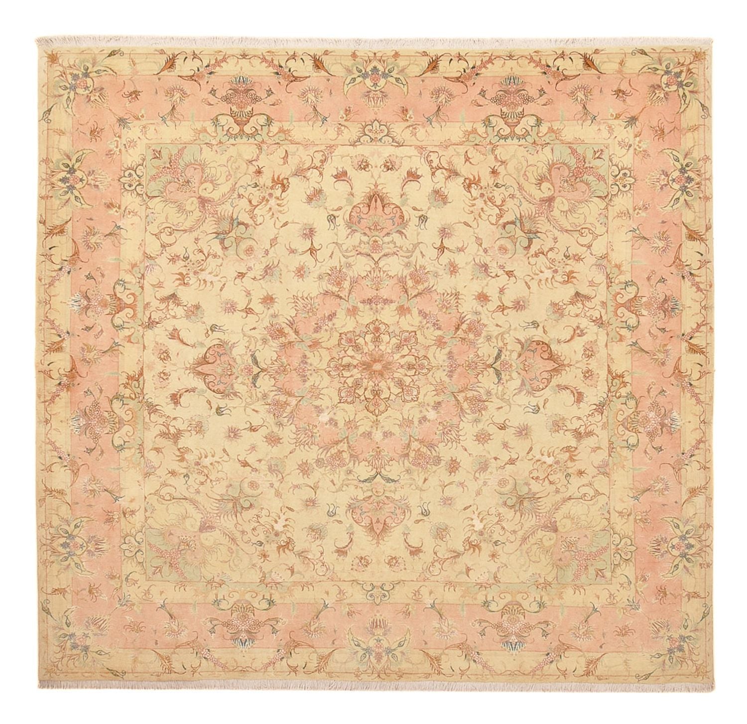 Perserteppich - Täbriz - Royal quadratisch  - 248 x 242 cm - hellbeige
